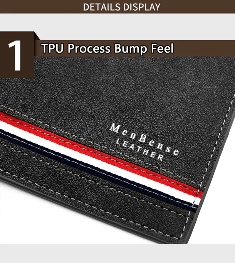 Short Men Wallets Zipper Coin Pocket Slim Card Holder Name Engraved Luxury Male Purses High Quality PU Leather Men's Wallet