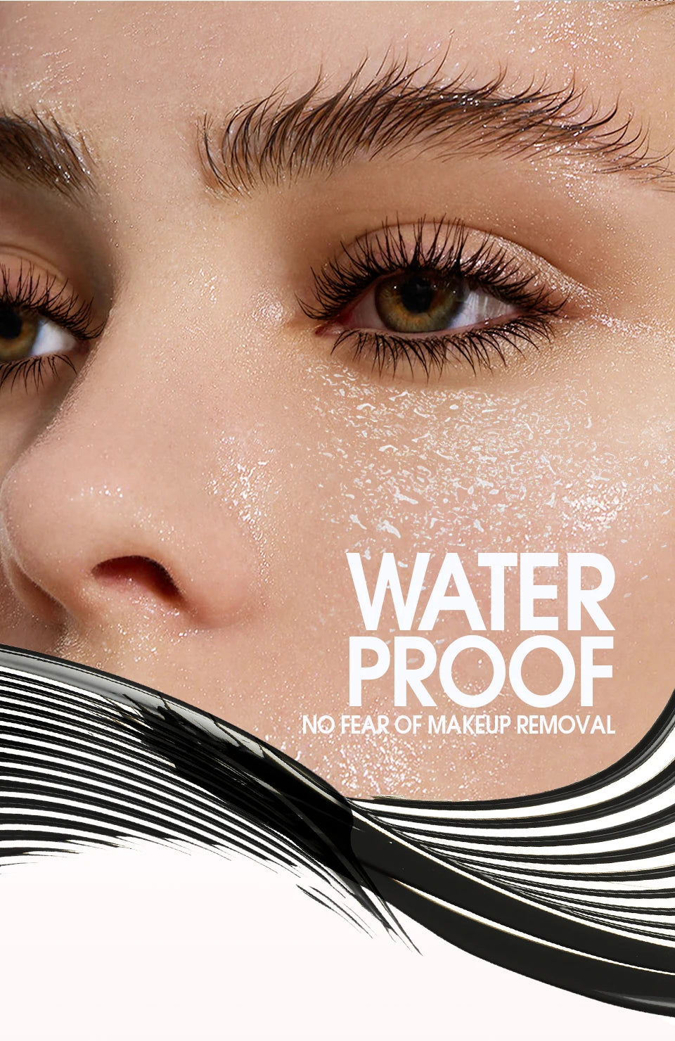 Mascara O.TWO.O 4D Waterproof Extra Volume Longue tenue Hyper-Curl Allongement des cils Cils non baveux Mascara Noir