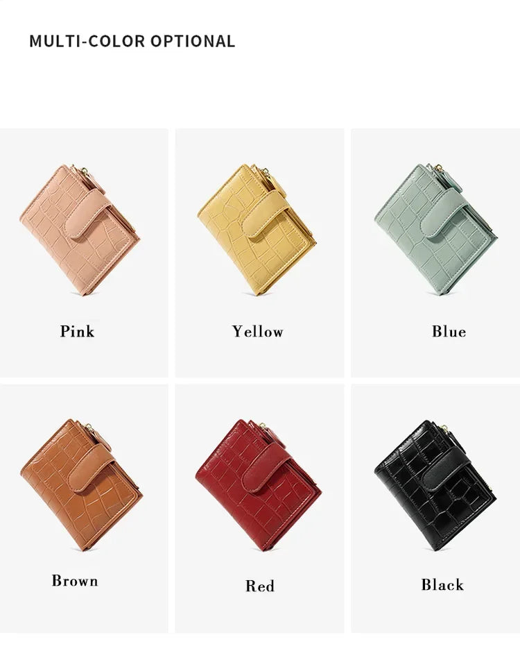 Women Stone Pattern Small Wallets PU Leather Coin Pures Ladies Popular Card Holder Mini New Design Standard Purses for Women