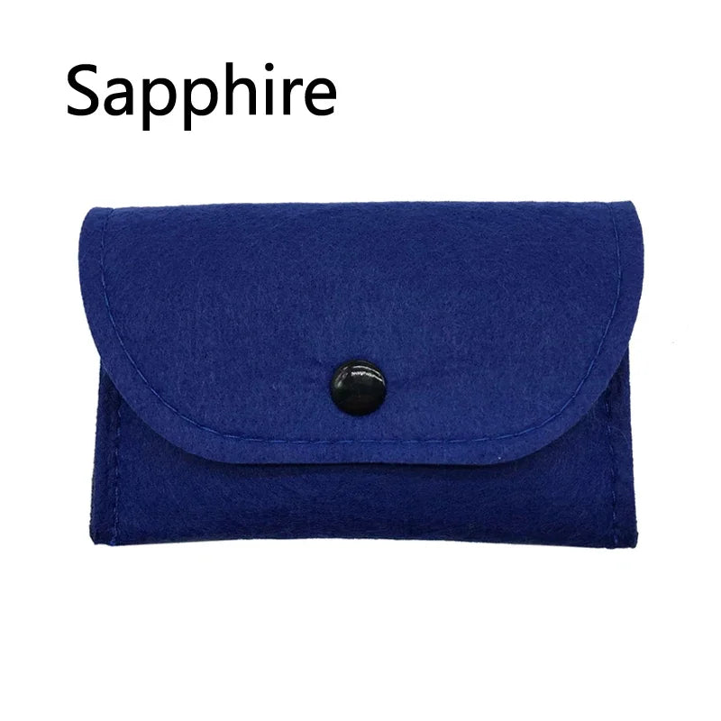 Unisex Felt Coin Purse Bag Women Girls Mini Zipper Coin Wallet Case Casual Square Money Change Card Key Holder Pouch