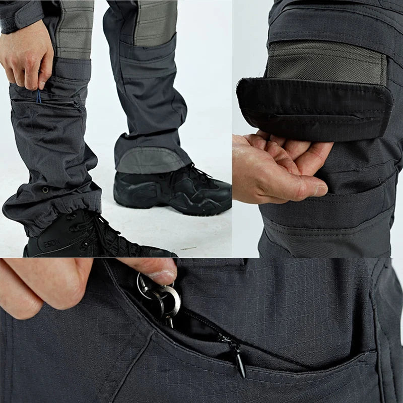 Pantalon cargo imperméable pour homme, pantalon tactique d'entraînement militaire, pantalon de combat, multi-poches, résistant à l'usure, pantalon pour homme, randonnée en plein air