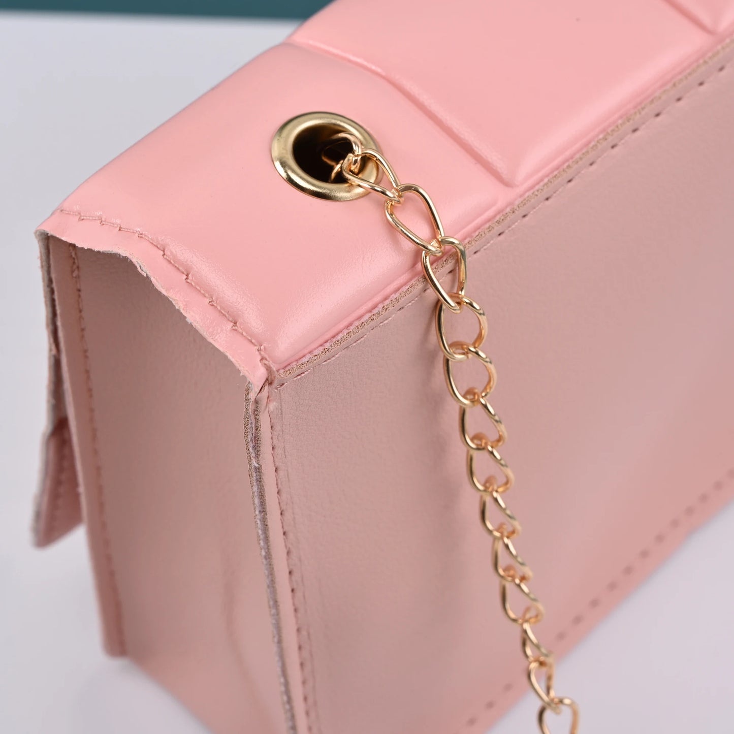 2024 New PU Leather Shoulder Bags for Women Fashion Texture Chain Rhomboid Crossbody Bags Summer Trend Handbags Phone Bag Ladies