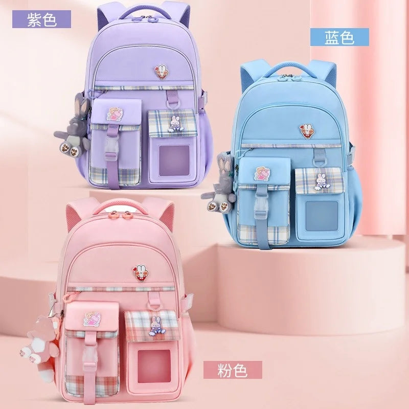 New Type of Lightweight Backpack Primary School Girls Children's Backpack Large Capacity Spine Protection Wholesale Waterproof