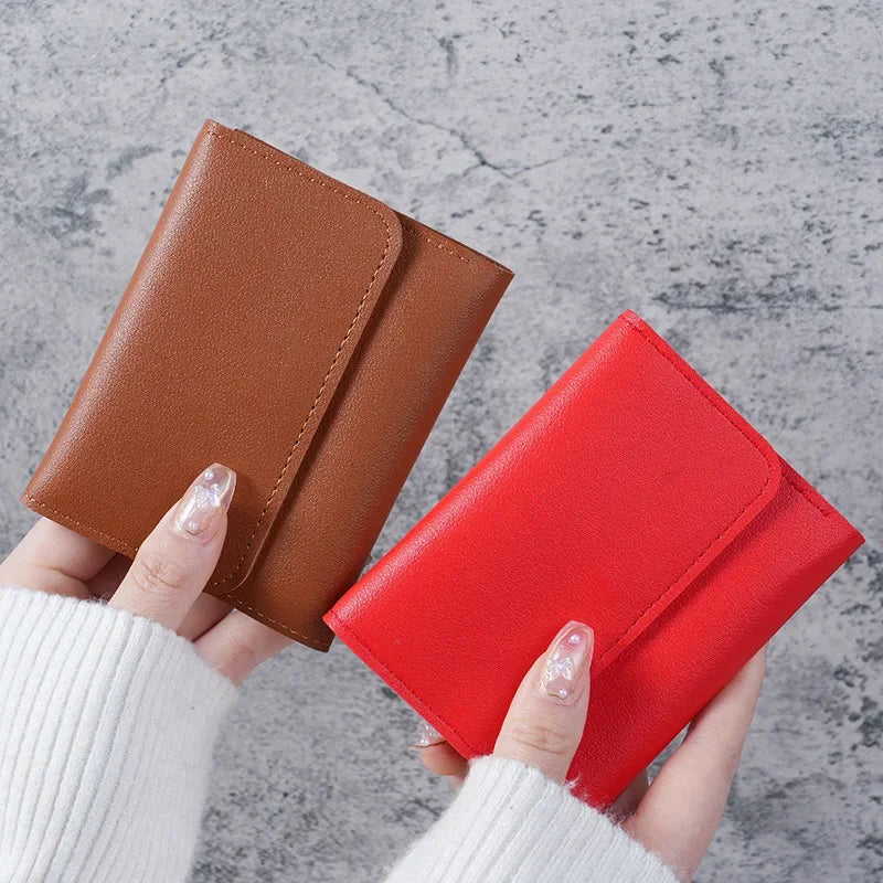 Three Fold Short Clip Wallet Women Short Wallet Multi-card Bag Mini Pouch Fashion Female Wallet Credit Card Lady Coin Purses