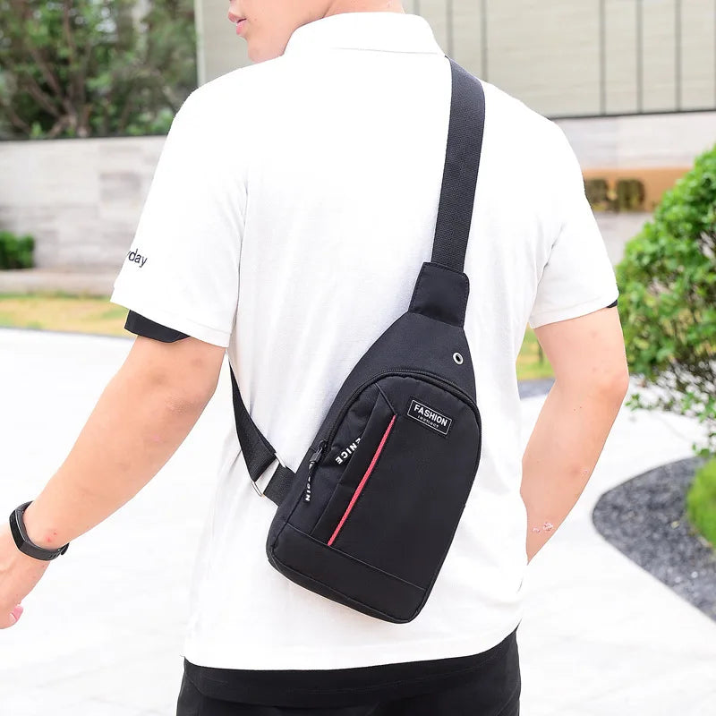 Men Fashion Multifunction Shoulder Bag Crossbody Bag On Shoulder Travel Sling Bag Pack Messenger Pack Chest Bag For Male