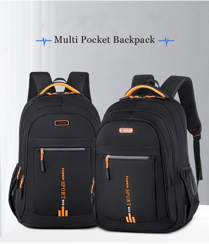 Men's Backpacks Oxford Waterproof Rucksack Business Computer Bag Casual Backpack Senior High School Student Schoolbag Large Capa