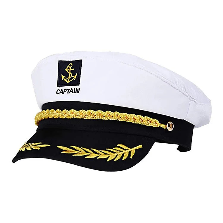 Adult Yacht Sailor Captain Hat Adjustable Men's and Women's Party Hat Makeup Ball Dressing Event Excellent Stylish Accessories