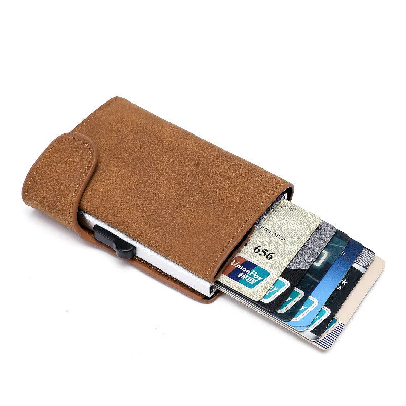 Men Business Aluminum Cash ID Card Holder RFID Blocking Slim Metal Wallet Coin Purse Credit Card Wallet