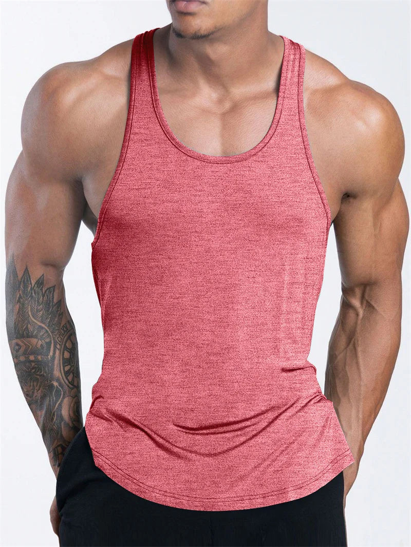 Men's Sports Fitness Tank Top Summer GYM Training  Undershirt Running Basketball Quick Drying Breathable loose Tank Top men tops