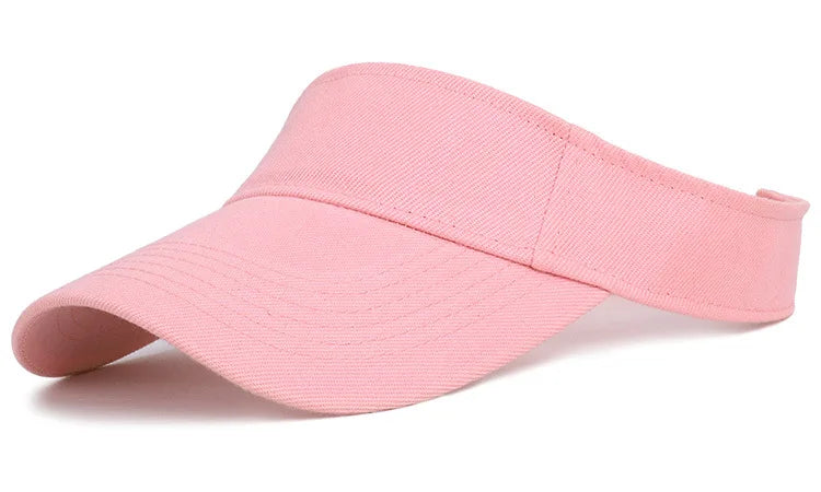 Chapeaux de soleil d'été pour hommes et femmes, visière réglable en coton, protection UV, haut vide, solide, sport, tennis, golf, course à pied, protection solaire, casquette de baseball