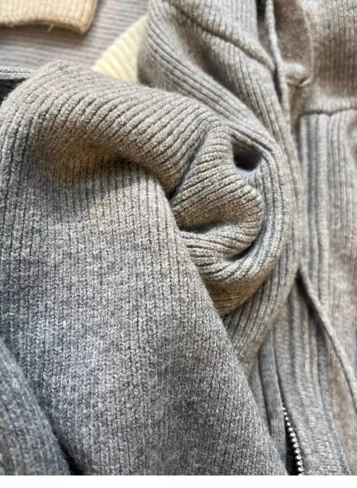 Pull à capuche gris pour femme, manteau, printemps, automne, double fermeture éclair, manches longues, cardigans tricotés amples, sweats à capuche simples et assortis