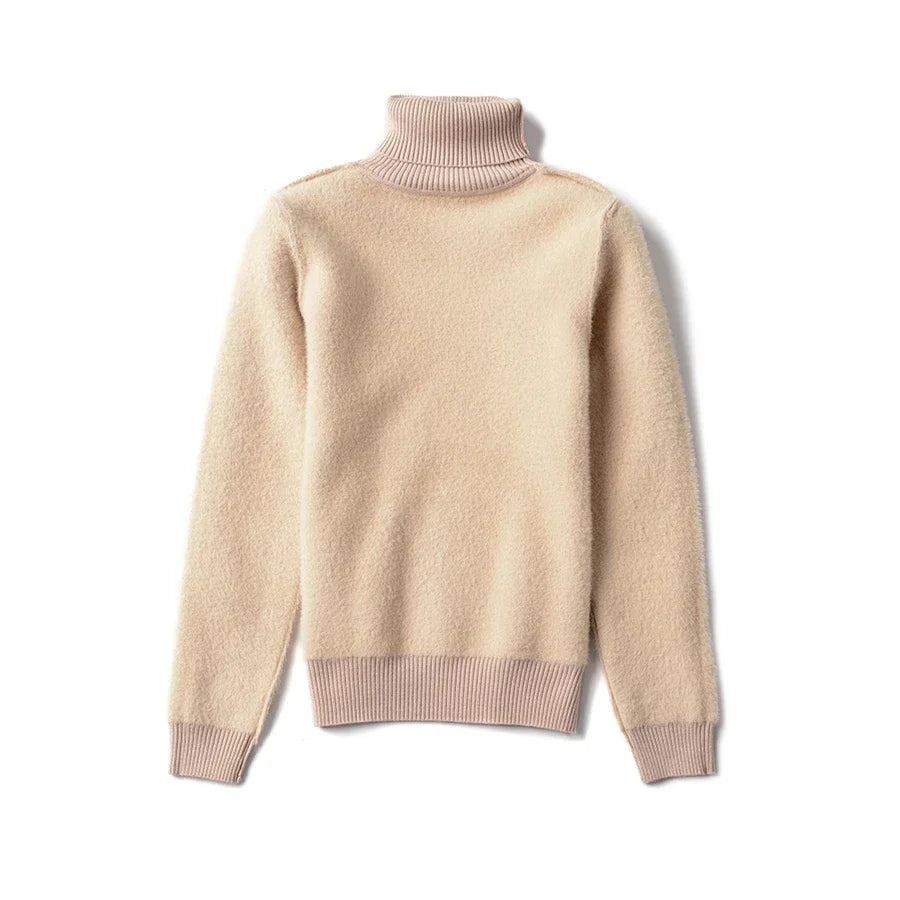 Winter Thick Plush Fleece Lined Knit Pullover Warm Soft Knitwear Jumper Turtleneck Sweater Women Slim Sueter Top New Malhas Pull