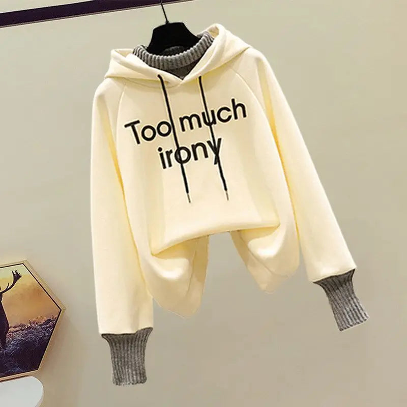 Oversized Women's Set 2023 Spring and Autumn Season New Loose and Slim Style Reduced Age Sweater Casual Pants Two Piece Set