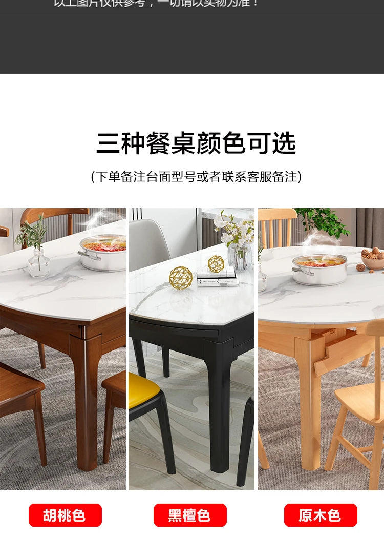 Extendable Dining Table Sets Chairs Cabinets for Living Room Glass Garden Furniture Portable Folding Comedores 4 Sillas Ofertas