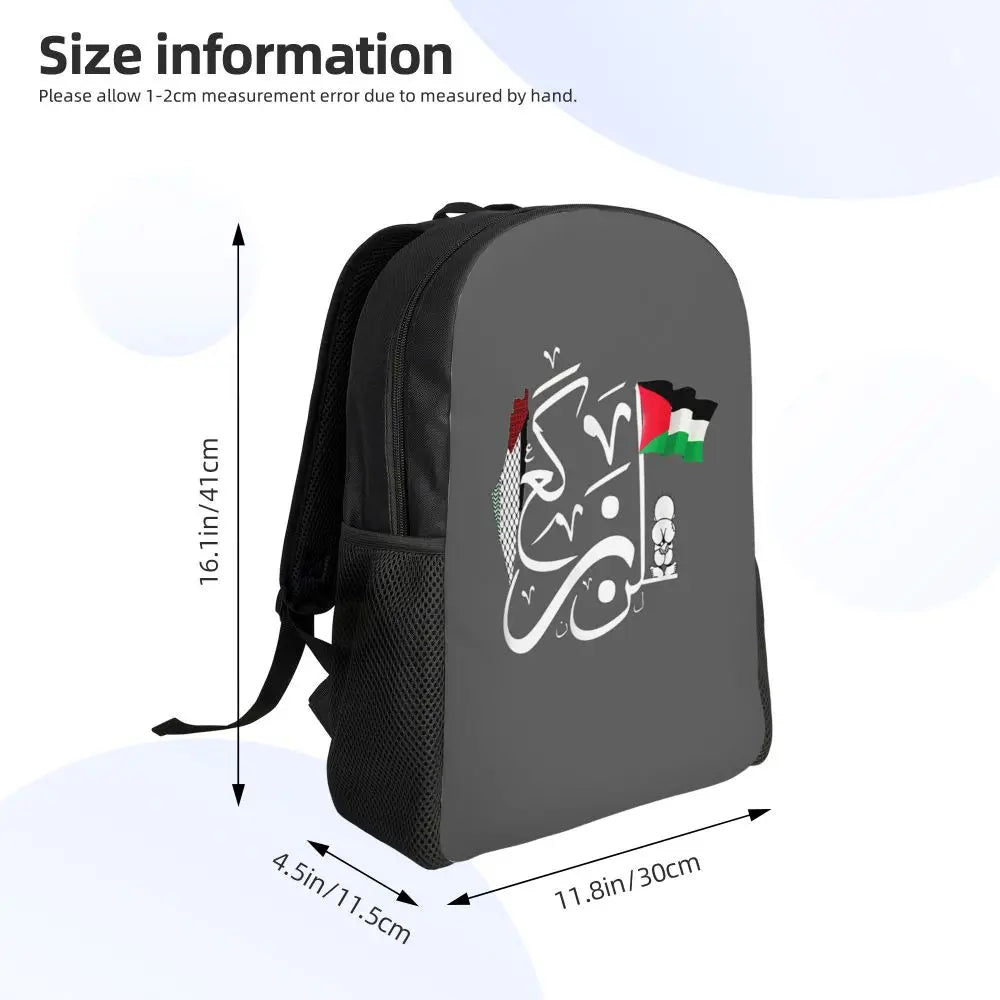 Custom Palestinians Keffiyeh Pattern Backpack for Women Men Waterproof College School Tradition Bag Print Bookbags