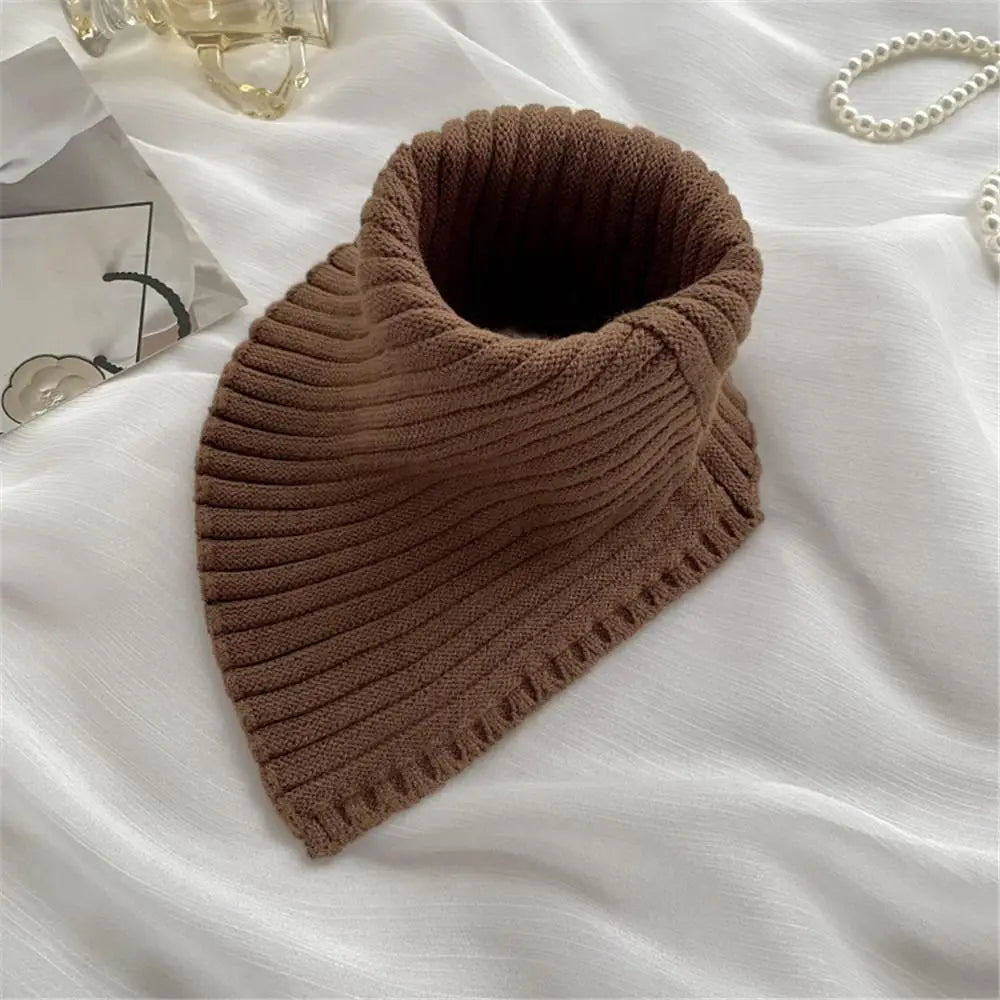 Fashion Autumn Winter Knitted Fake Collar Scarf Women Warm Elastic Turtleneck Neck Warmer Detachable Winter Warm Windproof Scarf