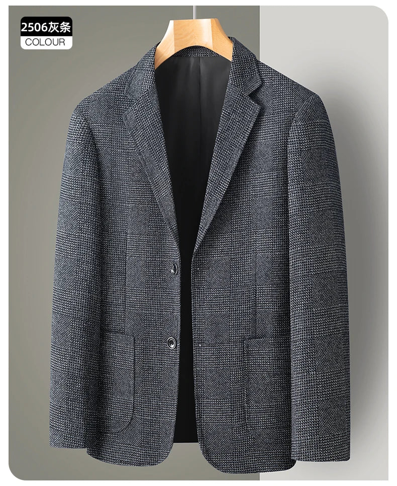 Blazer tendance pour homme, nouvelle mode, tenue professionnelle décontractée, style britannique, ample, quatre saisons