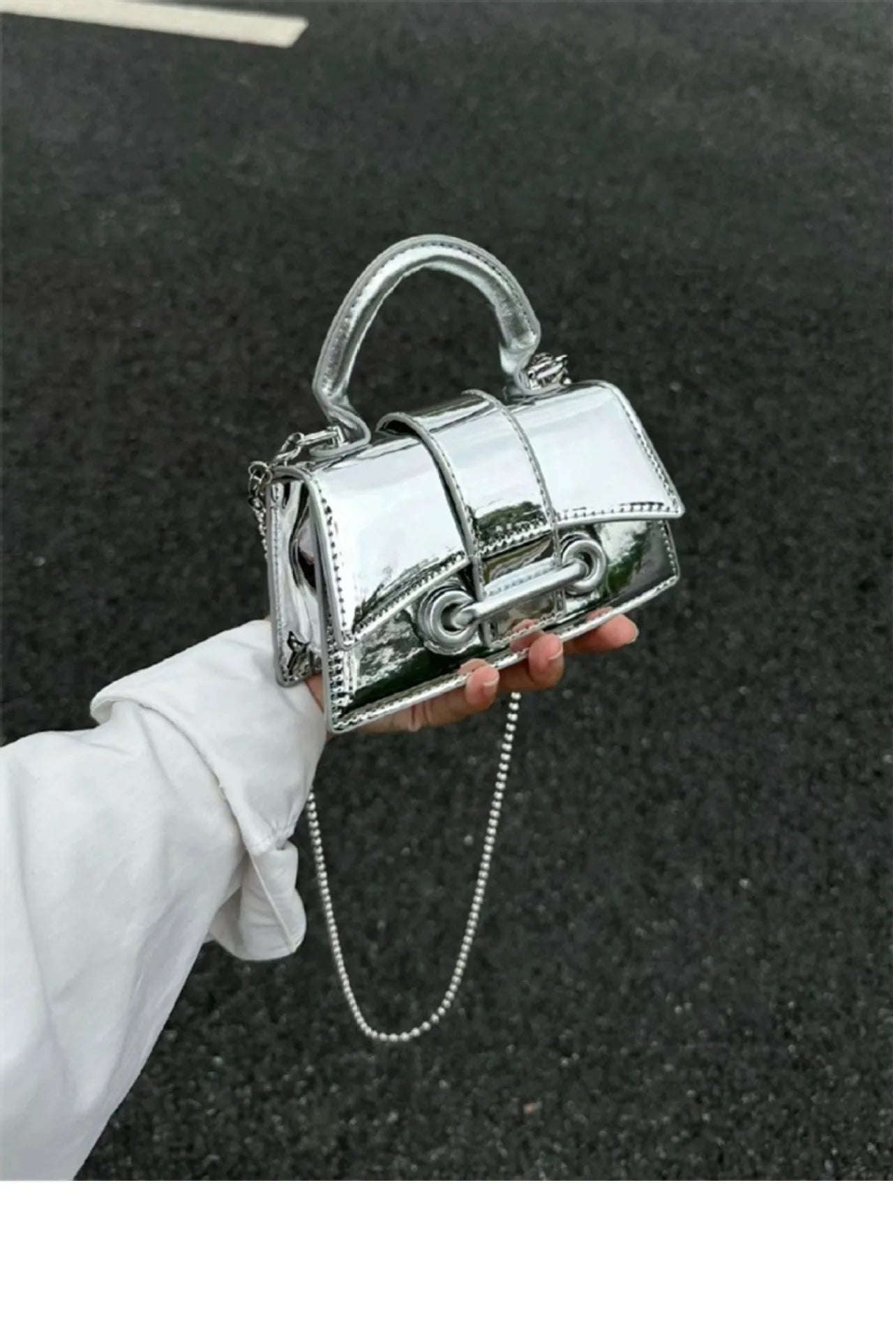 Vintage Women Silver Chic Crossbody Bag Luxury Designer Small Shoulder Bags Fashion Gold Mini Coin Purse Cute Pu Leather Handbag