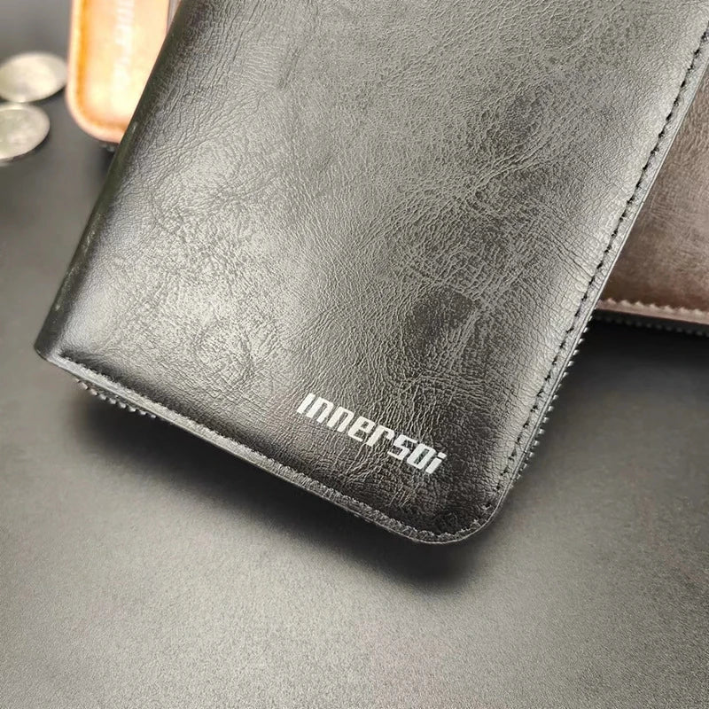 High Quality Men Wallet Long Style Credit Card Holder Male Phone Purse Zipper Large Capacity Brand PU Leather Clutch Bag For Men