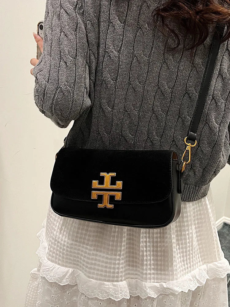 New Niche Handbag French Retro Tote Bag Fashion One-Shoulder Diagonal Bag Exquisite High-Quality Portable Small Square Bag Gifts