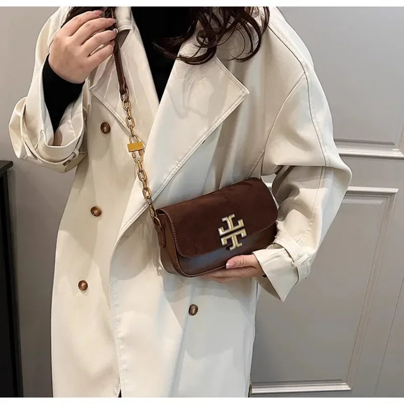 New Niche Handbag French Retro Tote Bag Fashion One-Shoulder Diagonal Bag Exquisite High-Quality Portable Small Square Bag Gifts