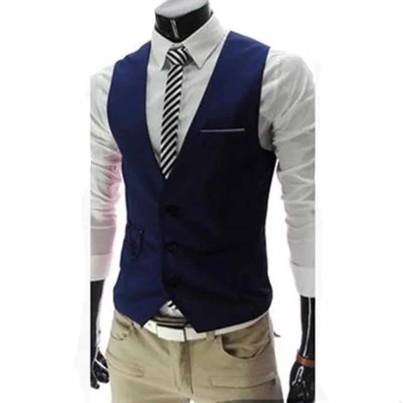 2023 Nouvelle Arrivée Robe Gilets Pour Hommes Slim Fit Hommes Costume Gilet Homme Gilet Gilet Homme Décontracté Sans Manches Formelle Veste D'affaires