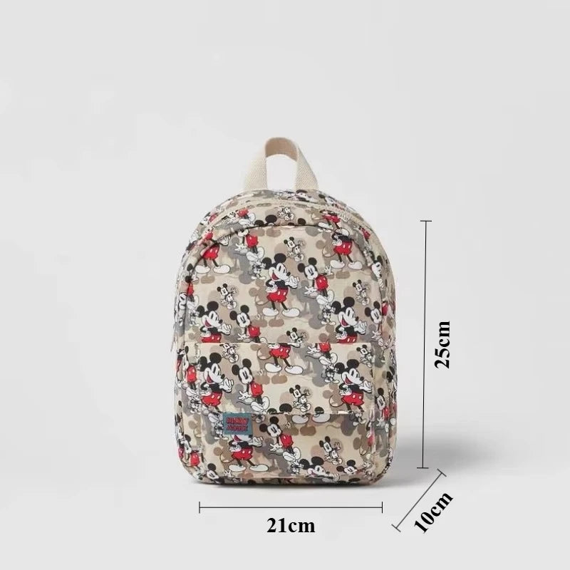 Sac à dos tendance Disney Mickey Mouse pour femme, cartable en toile Minnie, grande capacité, pour filles