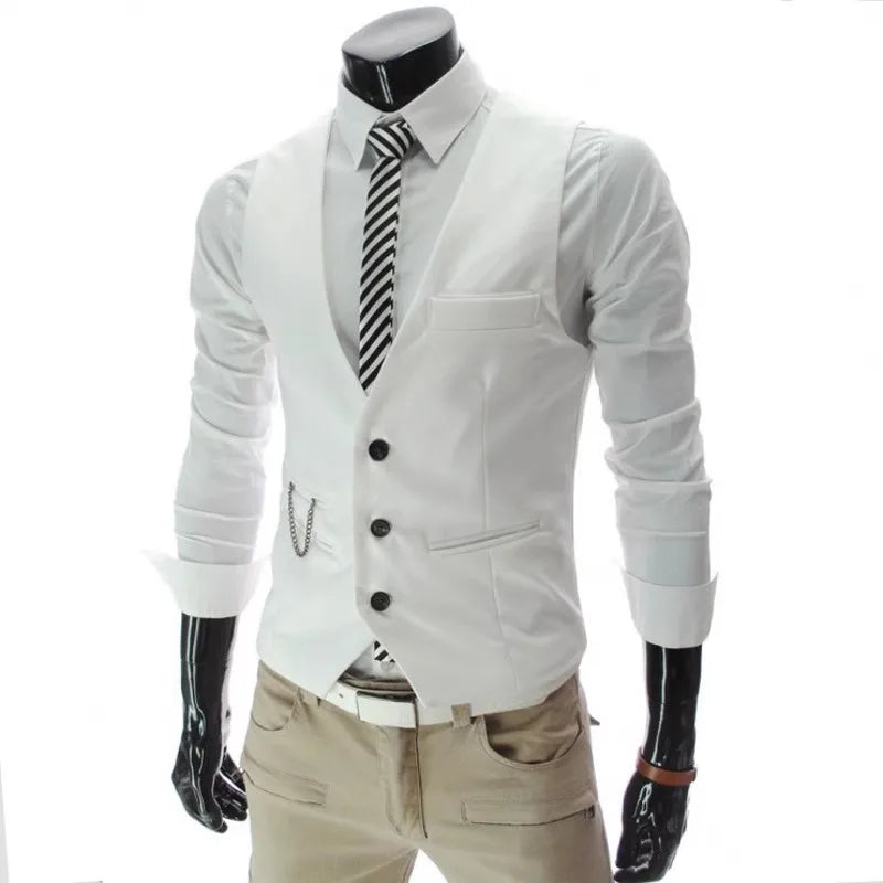 2023 Nouvelle Arrivée Robe Gilets Pour Hommes Slim Fit Hommes Costume Gilet Homme Gilet Gilet Homme Décontracté Sans Manches Formelle Veste D'affaires