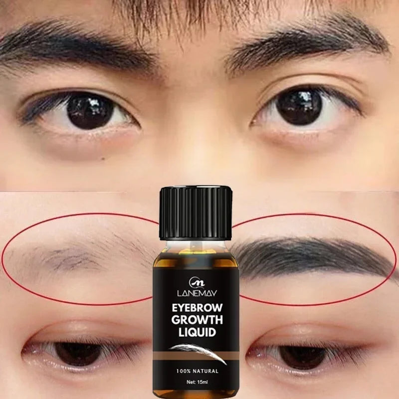 Eyelash Fast Growth Liquid Thickening Eyelash Lengthening Essence Liquid Strengthening Natural Eyelash Eyebrow Black 2024