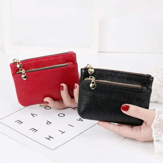 PU Leather Coin Purse Women Mini Change Purses Kids Coin Pocket Wallets Key Chain Holder Zipper Pouch Card Holder Wallet