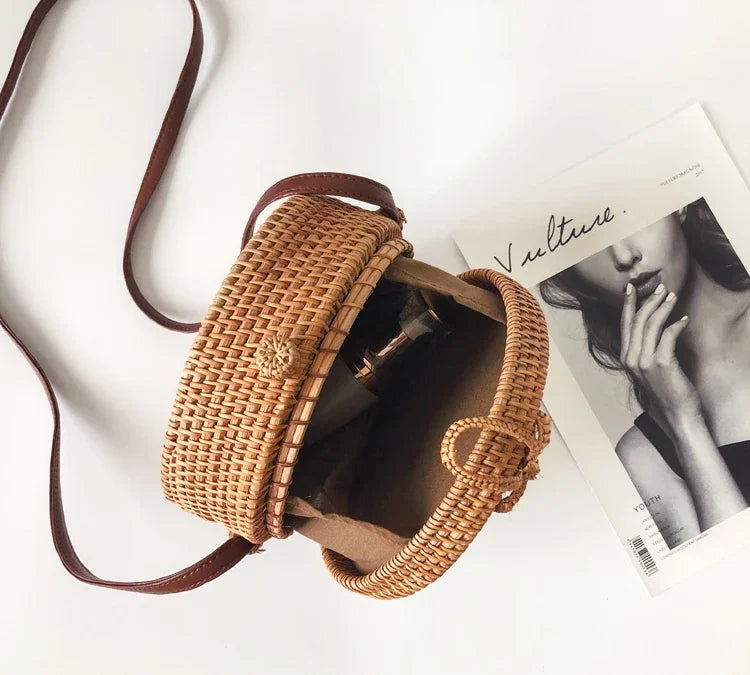 Square Round Mulit Style Straw Bag Handbags Women Summer Rattan Bag Handmade Woven Beach Circle Bohemia Handbag New Fashion