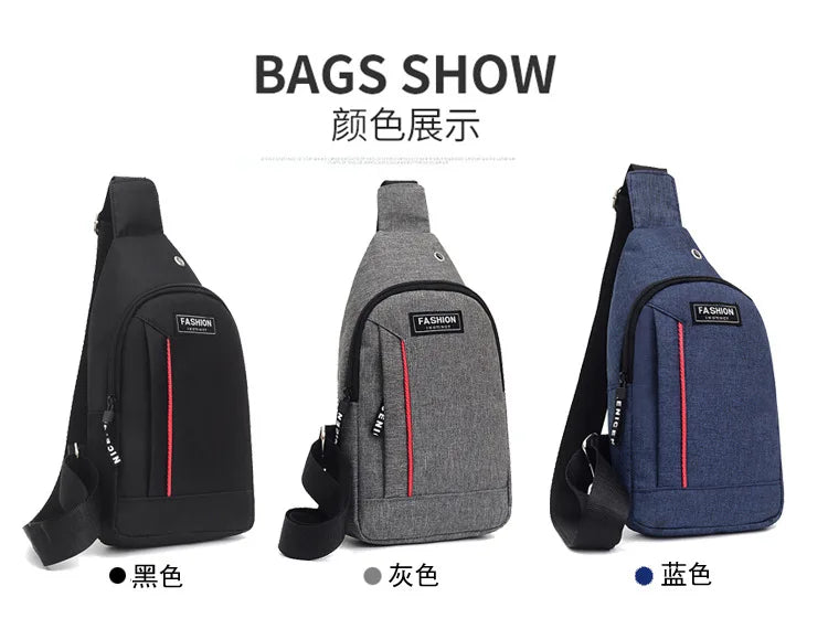 Men Fashion Multifunction Shoulder Bag Crossbody Bag On Shoulder Travel Sling Bag Pack Messenger Pack Chest Bag For Male