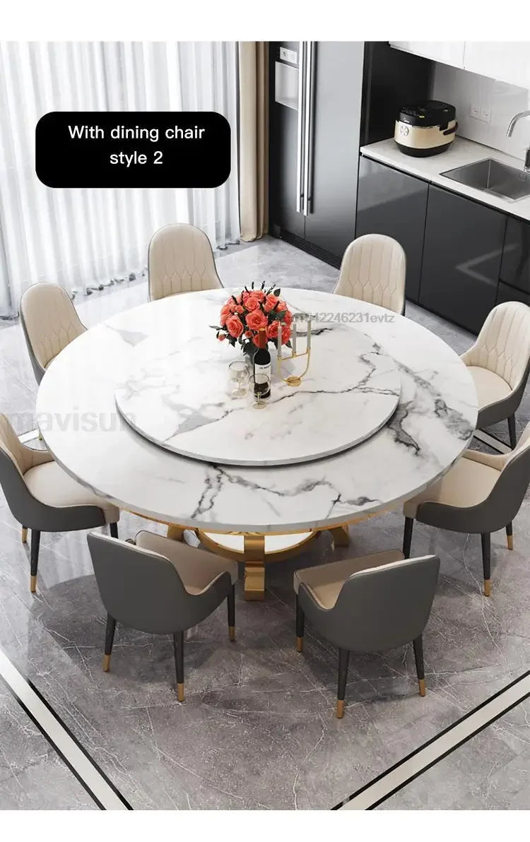 Round Dining Table Kitchen Modern Dining Table Set Small Living Room Apartment Steel Set Home Furniture Mesas Comedor Minimalist