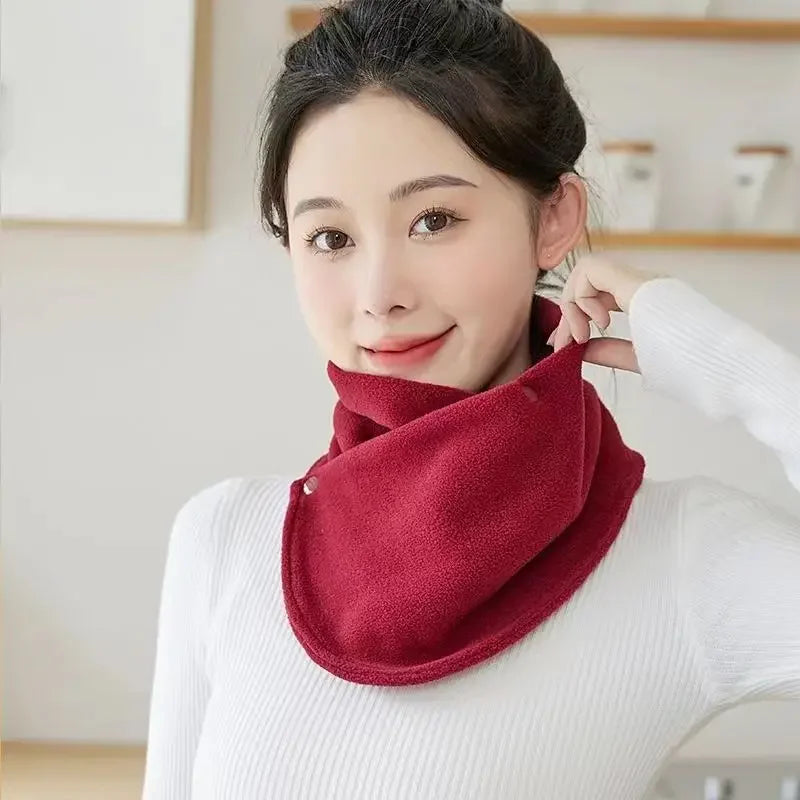 Women Winter Fleece Neck Scarf Thicken Warmth Autumn Neck Sleeve for Men Scarf Scarves Plush Double Layer Neckerchief Scarf Ring