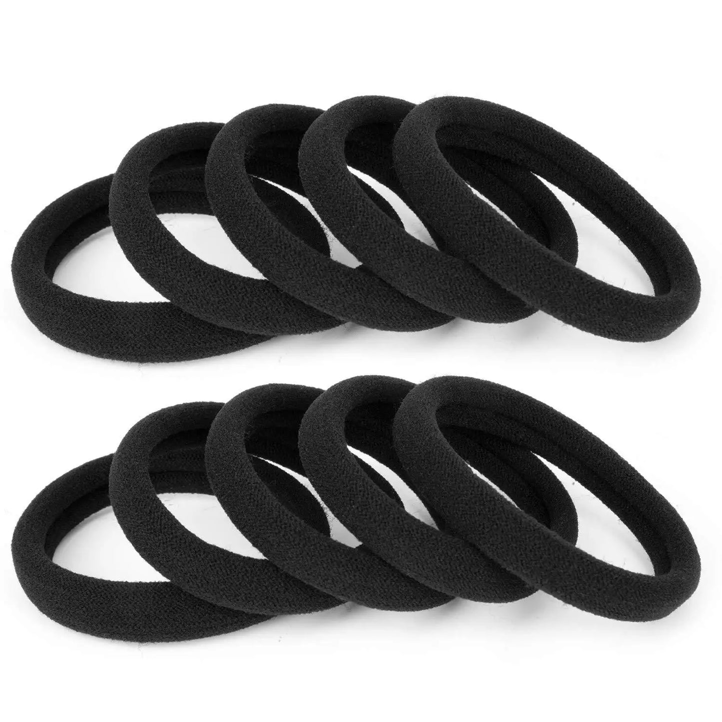 50pcs High Elastic Black Cloth Hair Bands for Women Girls Hairband Rubber Band Hair Ties Ponytail Holder Scrunchies Accessories