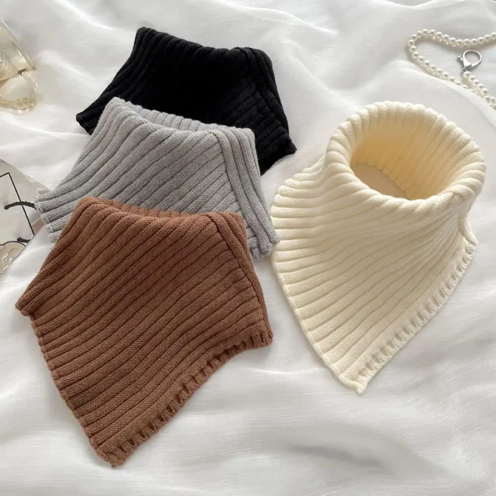 Women Knitted Fake Collar Scarf Women Warm Turtleneck Neck Warmer Detachable Winter Windproof Scarf