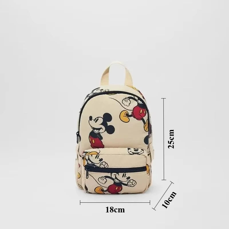 Sac à dos tendance Disney Mickey Mouse pour femme, cartable en toile Minnie, grande capacité, pour filles