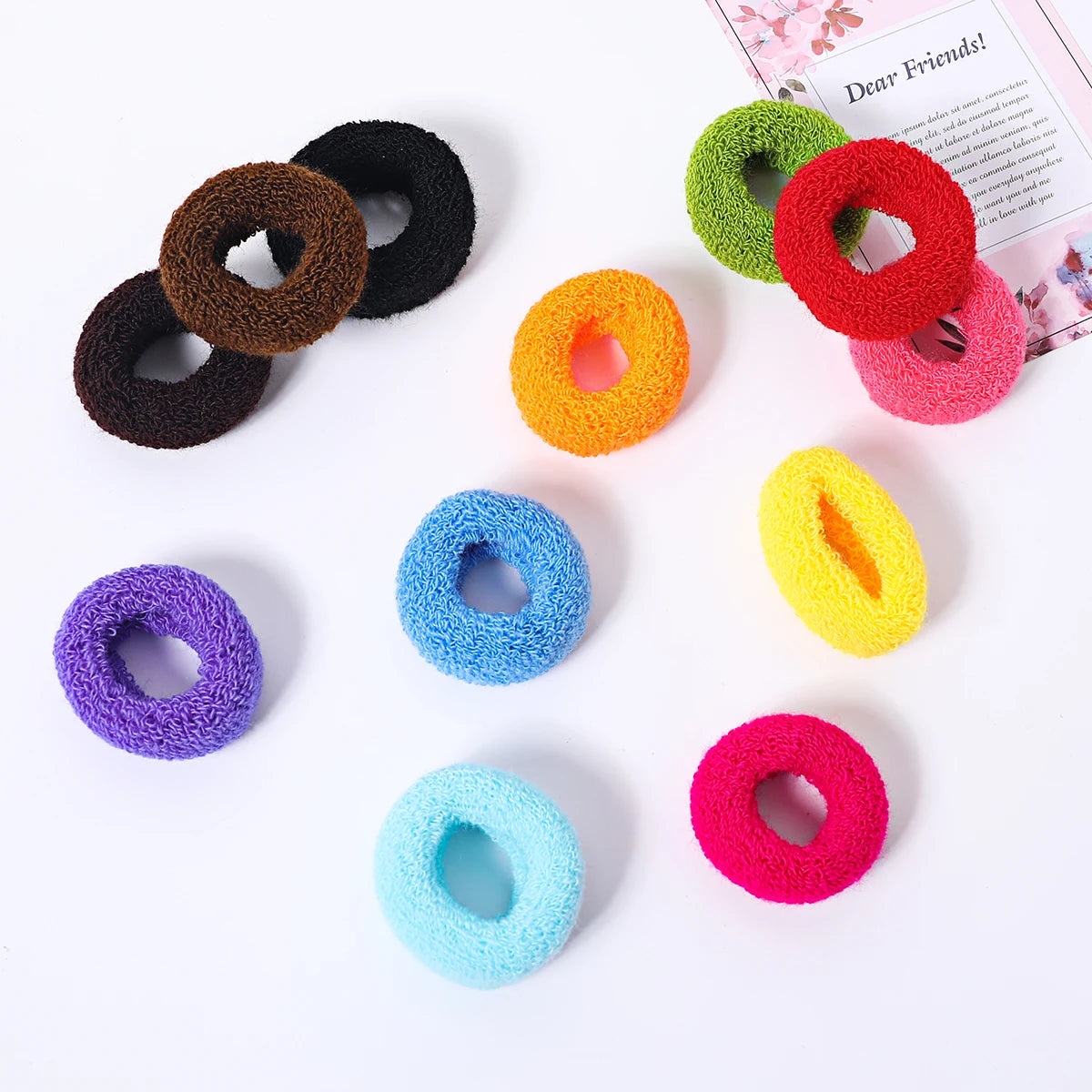 12pcs/Bag Women Girls Elastic Hair Bands Large Thick Seamless Hair Ties No Damage Ponytail Holder Band Headband Hair Accessories