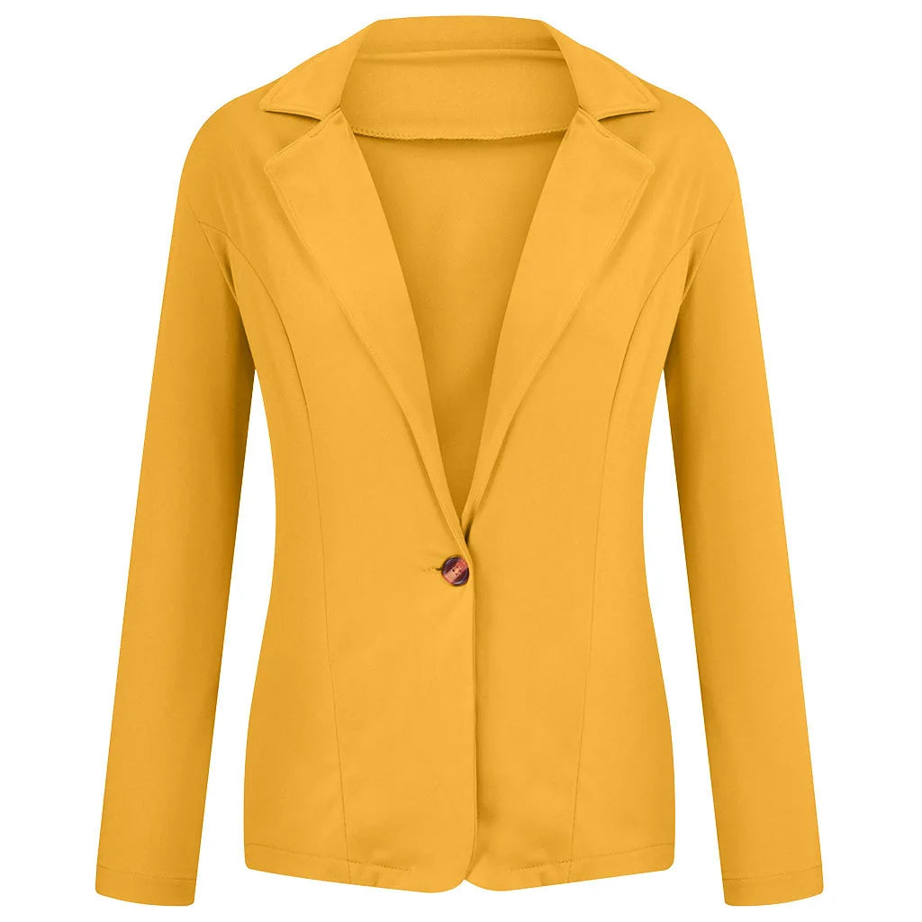 Women's Blazer 2024 Formal Blazer Women's Office Work Set Pocket Jacket Coat Loose women's wear