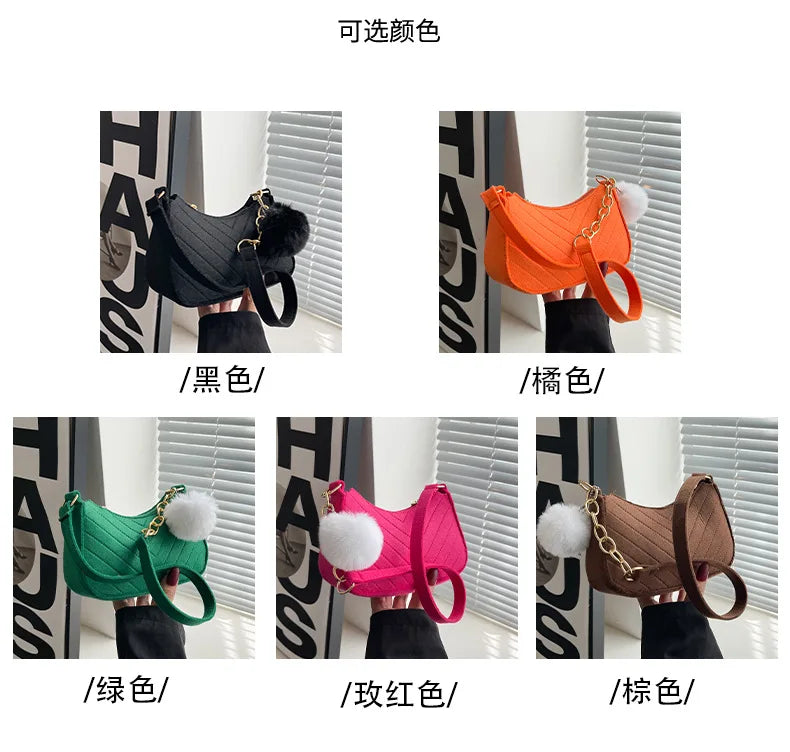 Mini Underarm Bag Female Chain Shoulder Pouch Hot Sale Ladies PU Leather Fashion Women Handbag Solid Color Casual Bags