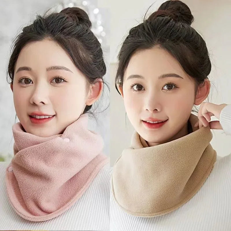 Women Winter Fleece Neck Scarf Thicken Warmth Autumn Neck Sleeve for Men Scarf Scarves Plush Double Layer Neckerchief Scarf Ring