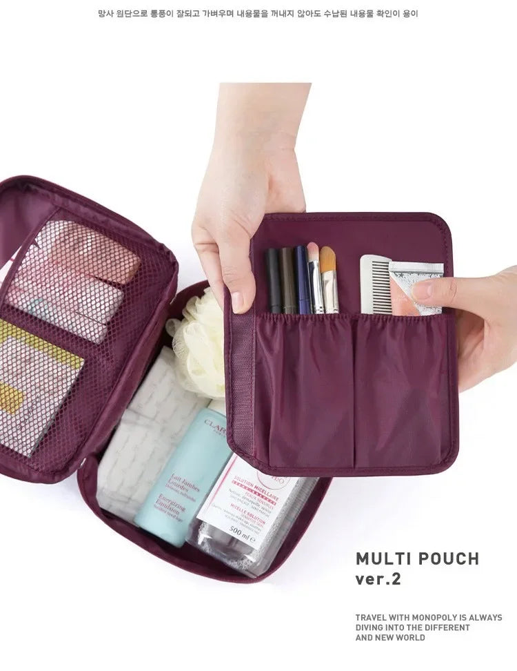 High Capacity Outdoor Girl Makeup Bag Women Cosmetic Bag Toiletries Organizer Waterproof Female Storage Make up Cases