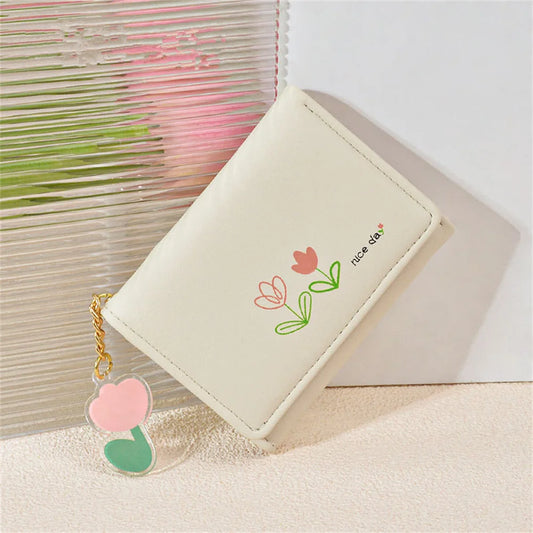 Brand Designer Wallets Floral Pattern Small Wallets Women Soft PU Leather Mini Coin Bag Ladies Card Holder Fashion Purse Female