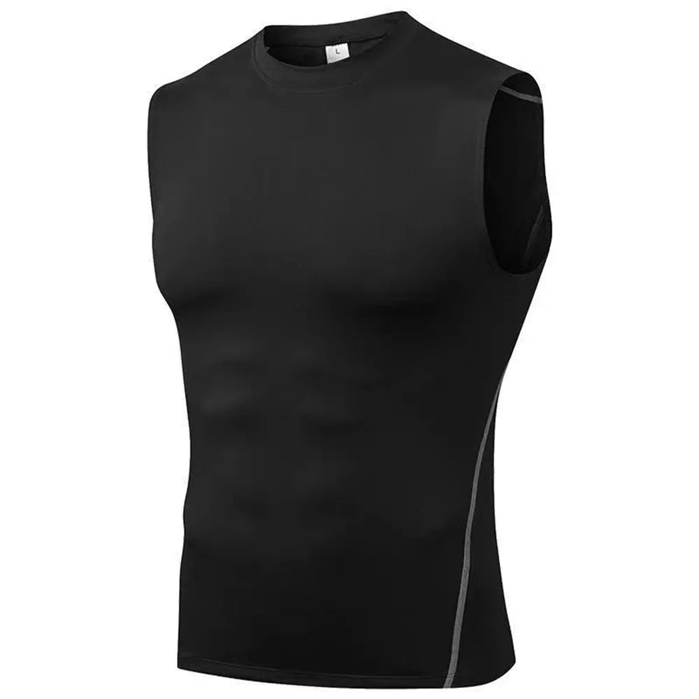 Men's Fitness Basketball Tank Top Men's Fitness T-shirt Quick Dry Compression Sleeveless T-shirt Fitness Tank Top Men's Clothing