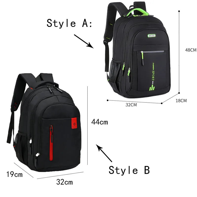 Men's Backpacks Oxford Waterproof Rucksack Business Computer Bag Casual Backpack Senior High School Student Schoolbag Large Capa