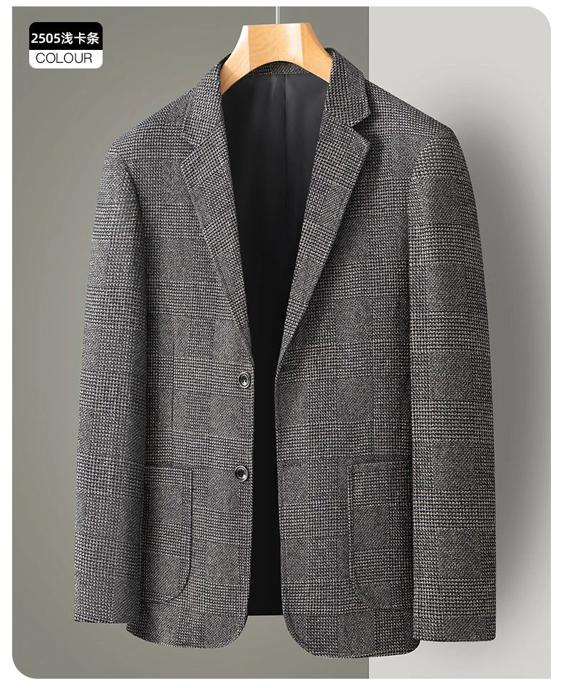 Blazer tendance pour homme, nouvelle mode, tenue professionnelle décontractée, style britannique, ample, quatre saisons