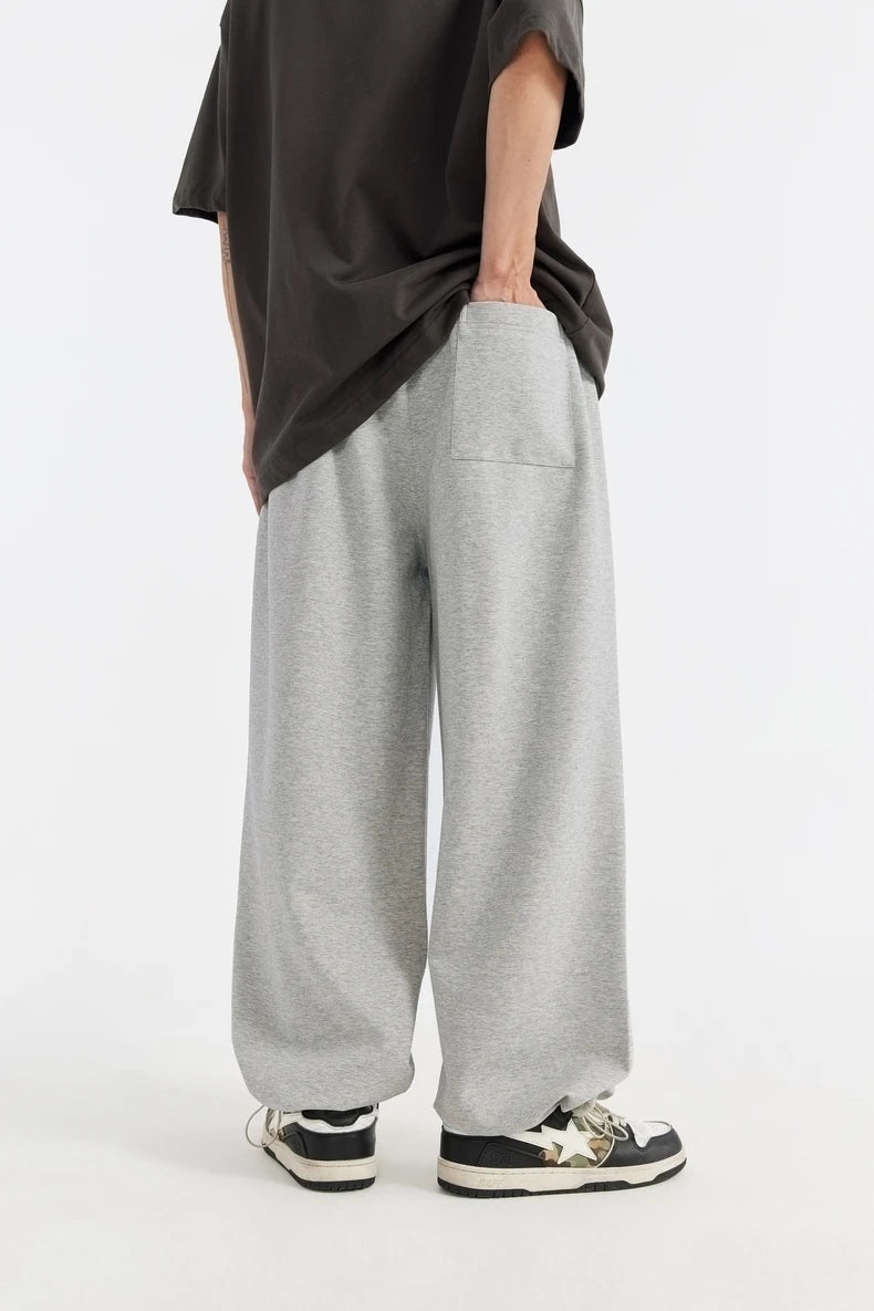 INFLATION Skin-friendly Sweatpants Unisex Cool Feeling Breathable Wide Leg Pants