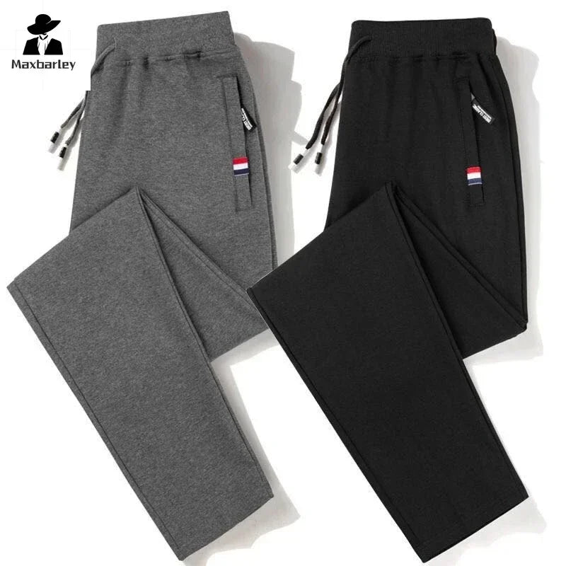 Spring and Autumn Men's Pure Cotton Pants 2024 New Simple Outdoor Middle aged Men's Hiking Travel Sports Pants Casual Pants