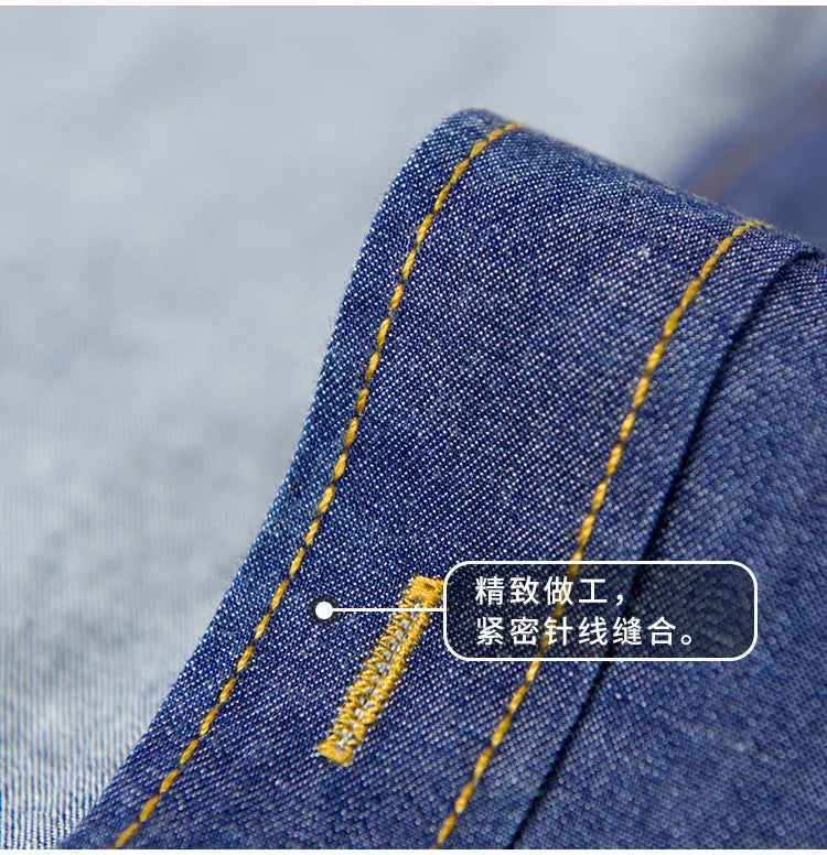 Printemps et automne nouvelles chemises pour hommes chemises en jean polyvalentes décontractées et amples vêtements pour hommes en pur coton de style Hong Kong à la mode pour jeunes