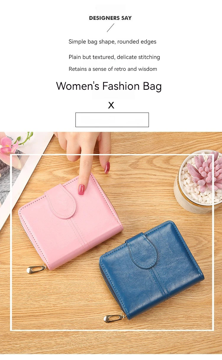 Portefeuilles tendance pour femmes en cuir PU, porte-monnaie court pour femmes, mini porte-cartes rose, porte-monnaie à fermeture éclair pour dames